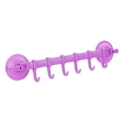 Šalica Vješalica za ručnike Stalak za odjeću Držač 6 kuka Kućna kupaonica Kuhinja Zidni usis