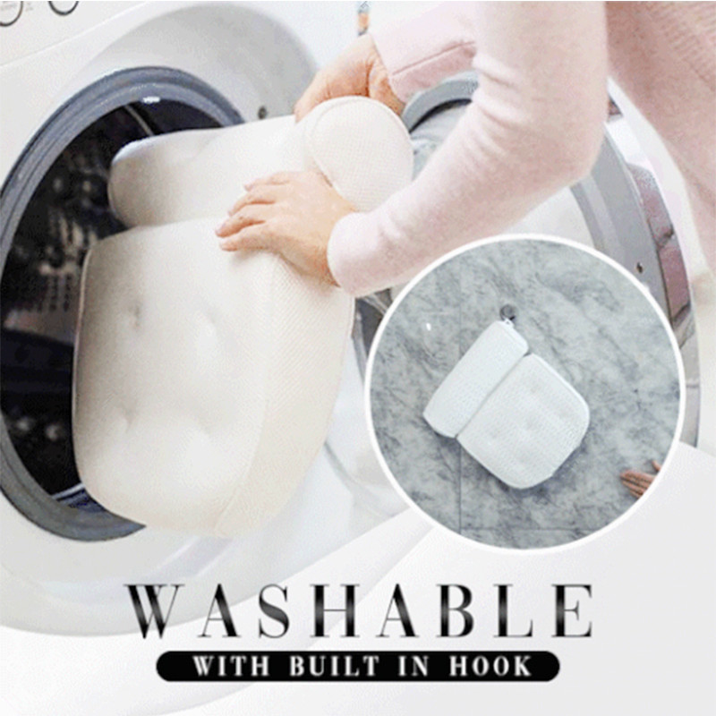 SPA vannas spilvens Vannas spilvens ar piesūcekņiem Kakla muguras atbalsta sabiezināts vannas spilvens mājas spa vannai Vannas istabas piederumi