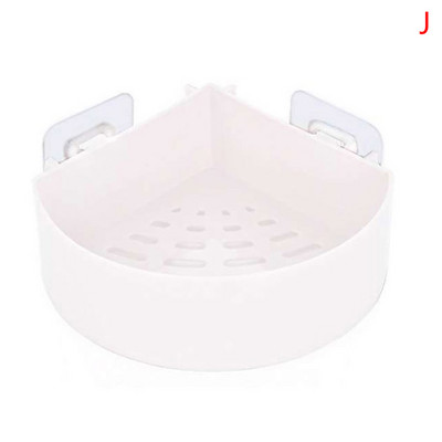 Kupaonska kutna polica za tuširanje WC ljepilo Šampon Gel Košara za pohranu Viseći na zid Kupaonski stalak Kutija za pohranu sitnica uz krevet