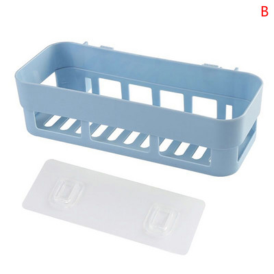 Kupaonska kutna polica za tuširanje WC ljepilo Šampon Gel Košara za pohranu Viseći na zid Kupaonski stalak Kutija za pohranu sitnica uz krevet