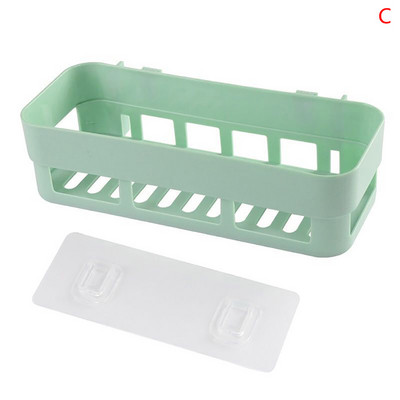 Kupaonska kutna polica za tuširanje WC ljepilo Šampon Gel Košara za pohranu Viseći na zid Kupaonski stalak Kutija za pohranu sitnica uz krevet