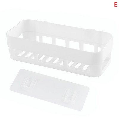 Kupaonska kutna polica za tuširanje WC ljepilo Šampon Gel Košara za pohranu Viseći na zid Kupaonski stalak Kutija za pohranu sitnica uz krevet