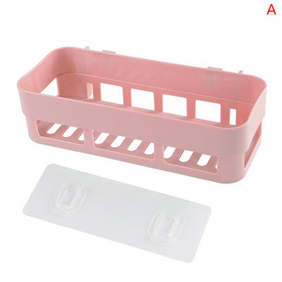 Kupaonska kutna polica za tuširanje WC ljepilo Šampon Gel Košara za pohranu Viseći na zid Kupaonski stalak Kutija za pohranu sitnica uz krevet