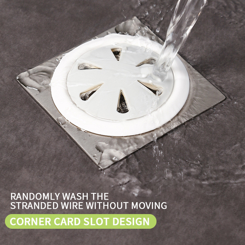 Rotējams grīdas drenāžas izlietnes notekas sietiņš pret bloķēšanu Filtrs Tīkls Vannas istaba Pretmatiņu Rotācijas slēdzis Kanalizācija Pretsmaržu virtuve