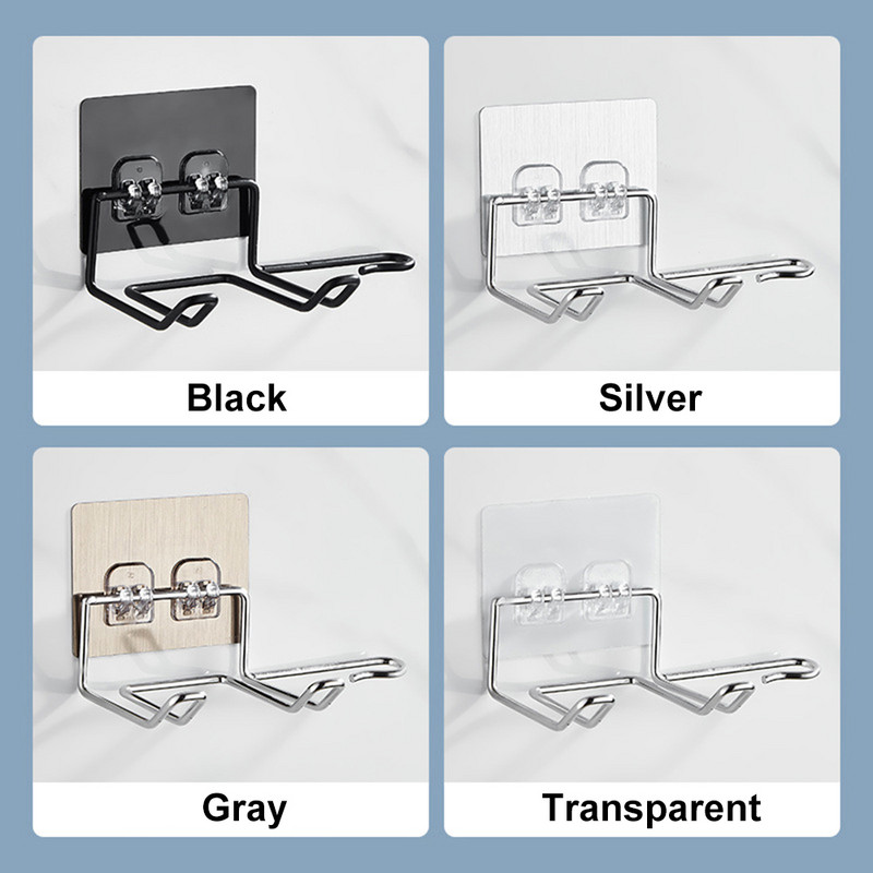 Brīvroku matu žāvētāja turētājs Sienas stiprinājuma plaukts Matu žāvētājs Kronšteins Matu taisnotājs Organizators Glabāšana Mājas Vannas istabas piederumi