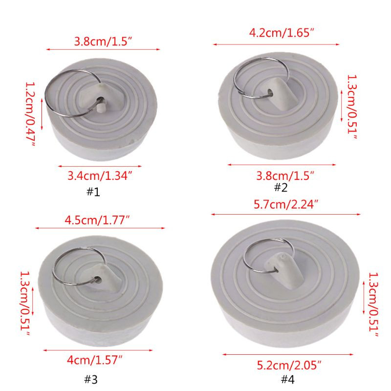 Gumeni čep za odvod umivaonika s prstenom za vješanje za kadu Kuhinja Kupaonica Čepovi i hvatači za kosu