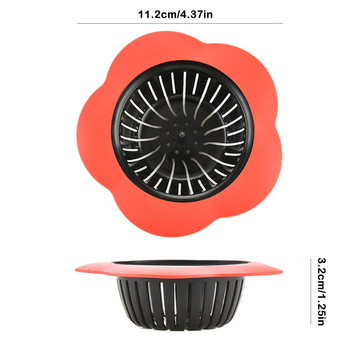 Силикон във формата на цвете Tpr Цедка за кухненска мивка Баня Мивка за баня Канализация Капак за инструменти Мивка Гевгир Филтър за душ Z3e4