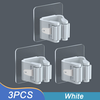 1/3/4Gb daudzfunkcionāli āķi pie sienas stiprināmi mopu uzglabāšanas plaukti slotas pakaramais āķis vannas istabai ūdensizturīgs sienas āķis virtuves glabāšanas rīks