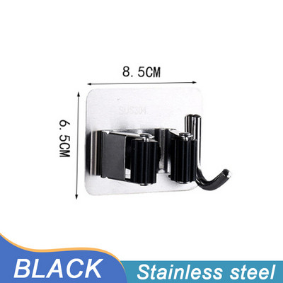 1/3/4Gb daudzfunkcionāli āķi pie sienas stiprināmi mopu uzglabāšanas plaukti slotas pakaramais āķis vannas istabai ūdensizturīgs sienas āķis virtuves glabāšanas rīks