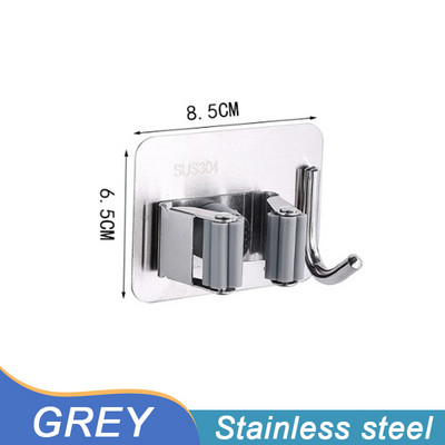 1/3/4Gb daudzfunkcionāli āķi pie sienas stiprināmi mopu uzglabāšanas plaukti slotas pakaramais āķis vannas istabai ūdensizturīgs sienas āķis virtuves glabāšanas rīks