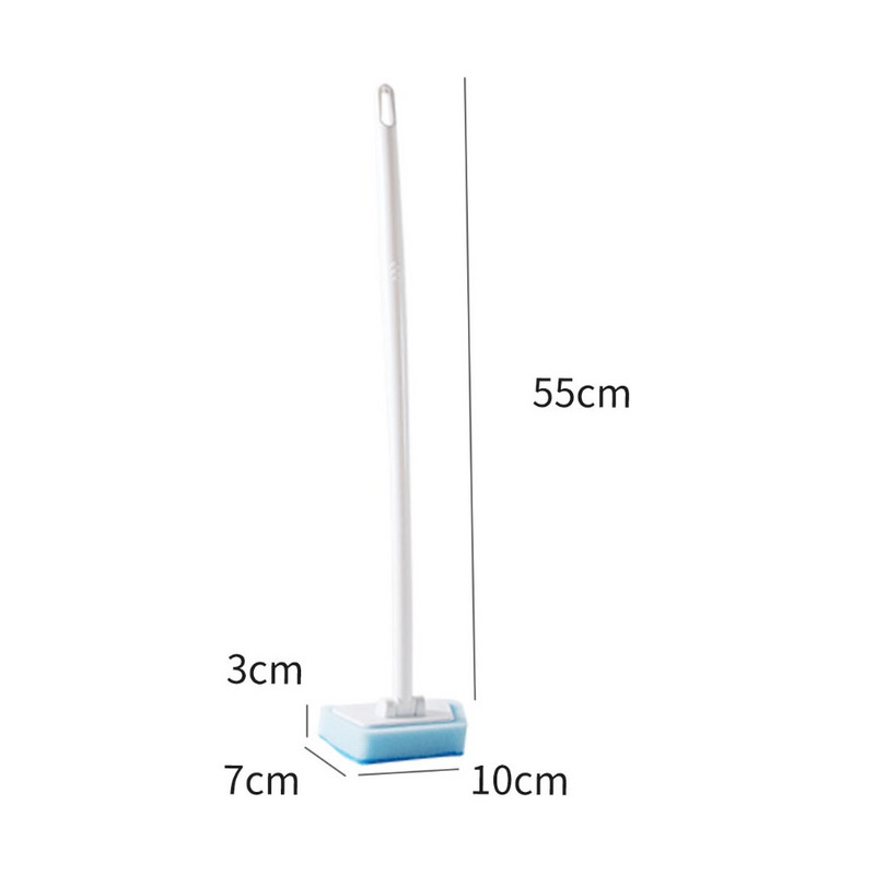 Daugiafunkcinis ilgų rankenų kempinis šepetys Virtuvės vonios kambario valymo kempinės šepetys Plastikinis rankenos kempinės vonios dugnas vonios šepetys