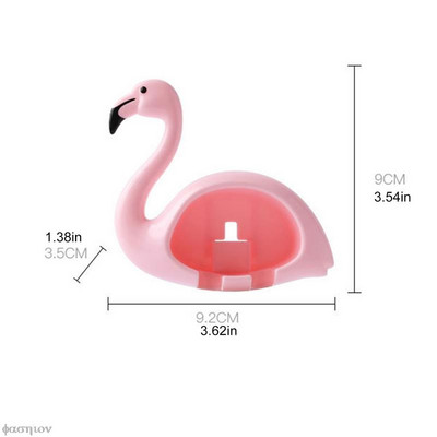 Kreativni Flamingo Držač četkica za zube Zidna polica za ručnike Kuke za pohranu Stalak Kawaii Kupaonski dodaci Pokloni za djecu