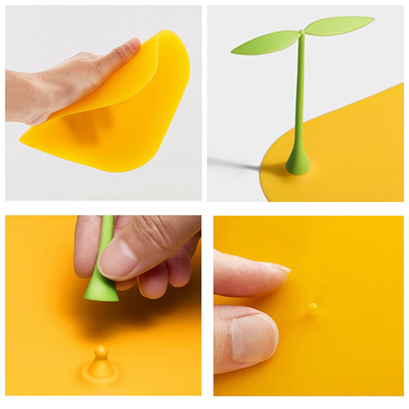 Grīdas izlietnes filtrs Jauki pupiņu asni formas silikona kanalizācijas dezodorants vāks dušas notekas pretsmaržu pārklājums kukaiņiem izturīgs vannas spraudnis