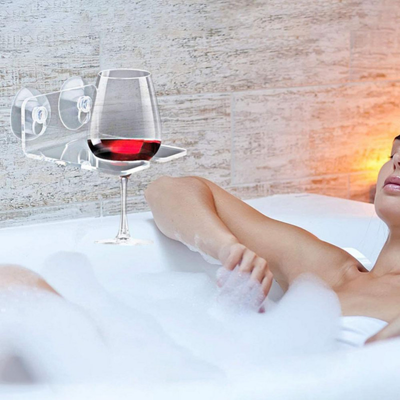 Kuhinjska kada Zidni nosač za usisnu čašu Akrilni jednostruki držač za stalak za čaše za vino