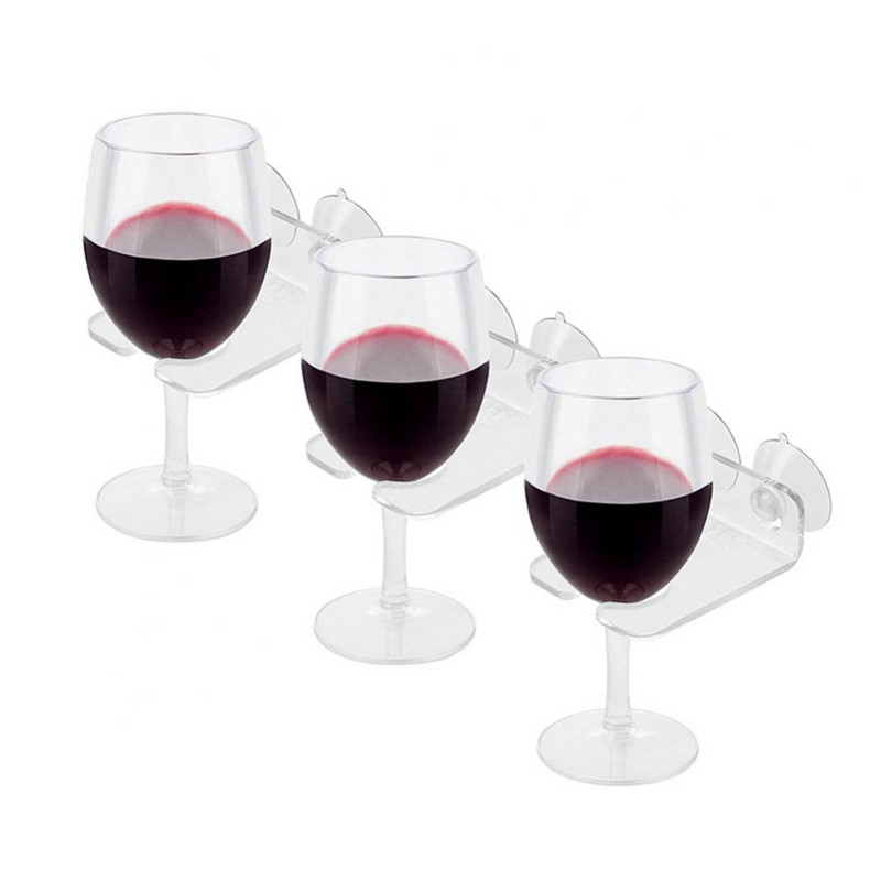 Kuhinjska kada Zidni nosač za usisnu čašu Akrilni jednostruki držač za stalak za čaše za vino