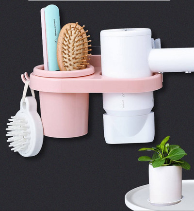 Stalak za sušilo za kosu bez bušenja Kupaonski stalak za pohranu Viseći na zid WC polica za pohranu Kupaonica Suppile