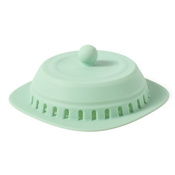 Πώμα μαλλιών νιπτήρα σιλικόνης 2-σε-1 λεκάνη μπανιέρα φίλτρο μπάνιου πάτωμα κουζίνας Κάλυμμα αποχέτευσης αποχέτευσης σκούρο πράσινο
