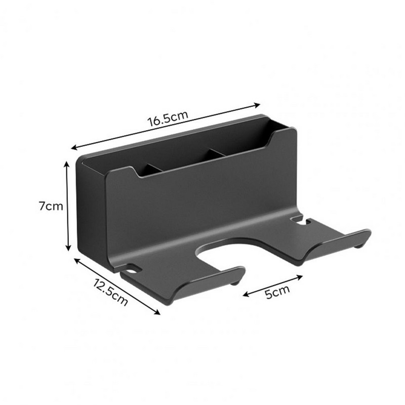 Stalak za puhanje zraka, držač za sušilo za kosu, samoljepljivi, zidni probijač, bez zida za kupaonicu, sa kopčom za utikač za hotel