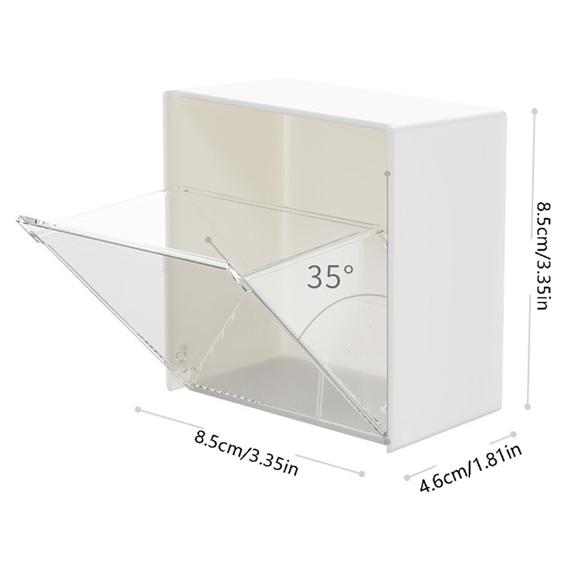 Zidna preklopna kutija za pohranu Prozirna ljepljiva kutija za pohranu malih predmeta bez bušenja Višenamjenska kutija za pohranu organizatora
