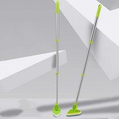 Mājsaimniecības tīrīšanas birste ar garu rokturi Nomainiet noņemamu sūkļa galvu trīsstūra birstei Virtuves sienas izlietnes rīks dušas vanna