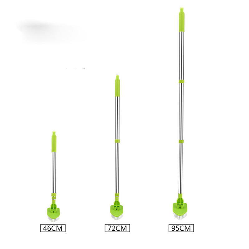 Mājsaimniecības tīrīšanas birste ar garu rokturi Nomainiet noņemamu sūkļa galvu trīsstūra birstei Virtuves sienas izlietnes rīks dušas vanna