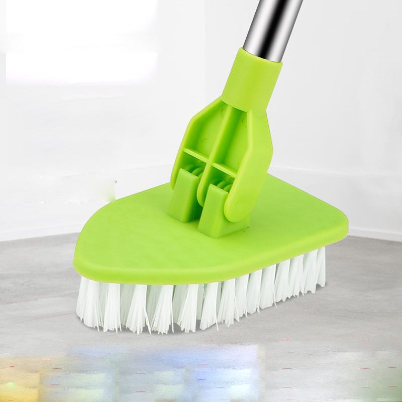 Mājsaimniecības tīrīšanas birste ar garu rokturi Nomainiet noņemamu sūkļa galvu trīsstūra birstei Virtuves sienas izlietnes rīks dušas vanna