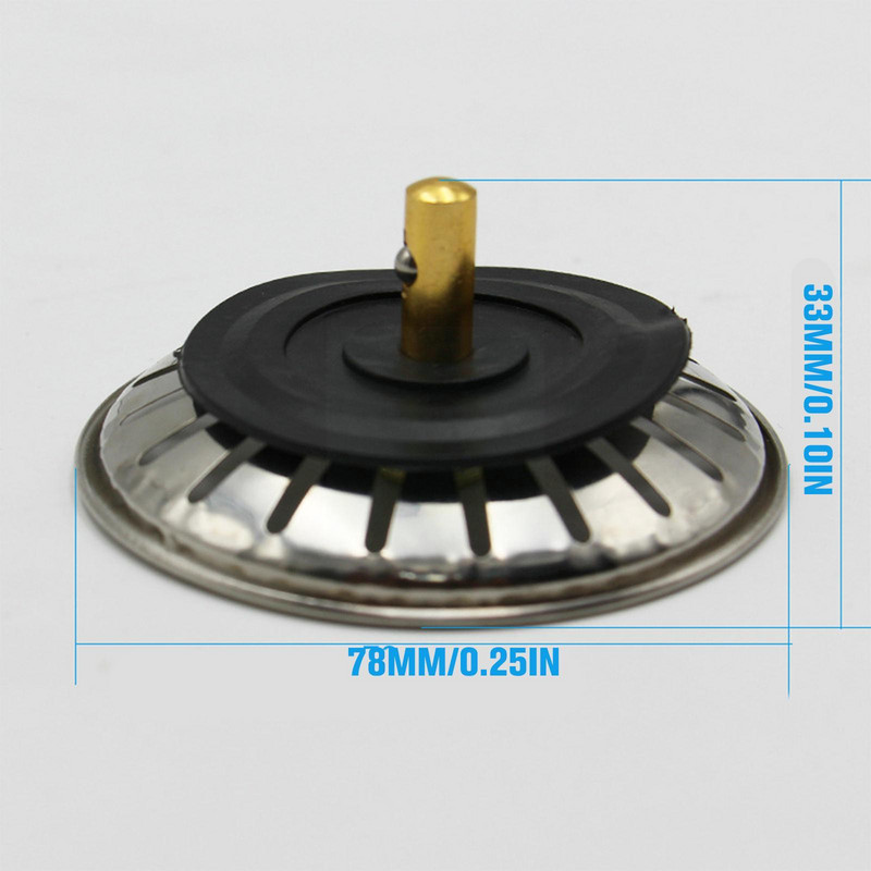 Čelično Cjedilo za kuhinjski sudoper Podni odvod u kupaonici Umivaonik Poklopac za otpad Kosa Kanalizacijski filtar Odvodni čep Dia.78mm Cjedilo V8O4