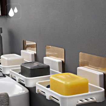 Προμήθειες μπάνιου Στήριγμα σαπουνιού μπάνιου ντους Επιτοίχια Πιάτα σαπουνιού Κουτί Είδη περιποίησης Organizer Σχάρα αποθήκευσης κουζίνας για μπάνιο