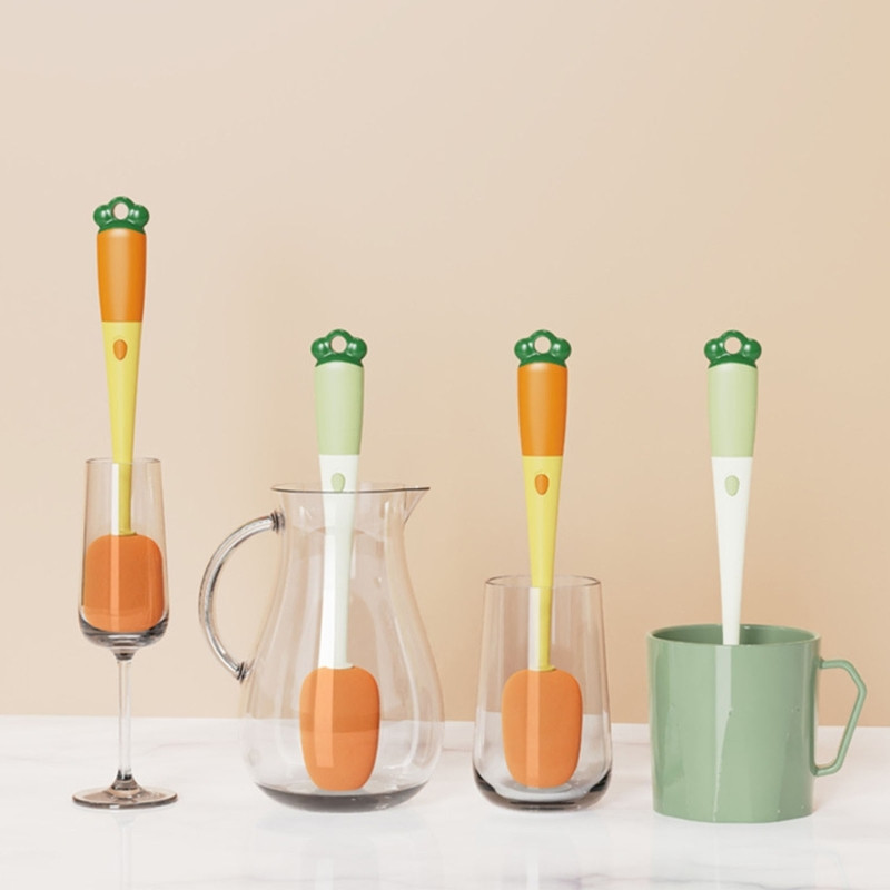 3 u 1 četka za čišćenje boca, višenamjenska četka, čistač staklenih čaša za kućanstvo D08D