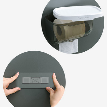 Κουτί θήκης χαρτιού υγείας χωρίς διάτρηση Αδιάβροχη αποθήκευση Ράφι αποθήκευσης χαρτιού τουαλέτας Πετσέτα κουζίνας Κουτί αποθήκευσης μπάνιου