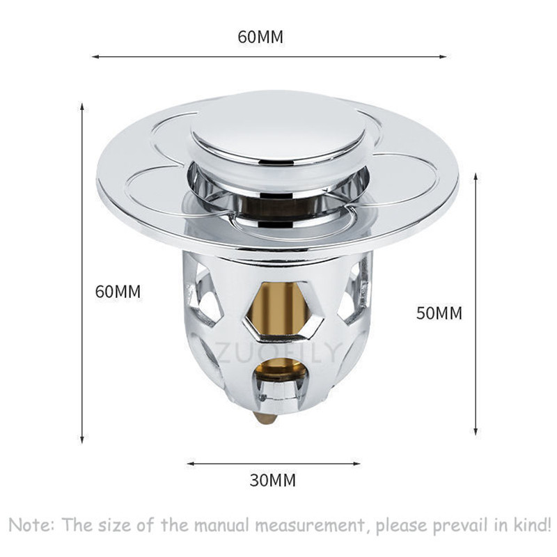 Univerzalni od nehrđajućeg čelika Pop-Up Bounce Core Umivaonik Filter za odvod Hvatač dlaka Cjedilo za tuš Umivaonik Čep za kadu Kupaonski alati