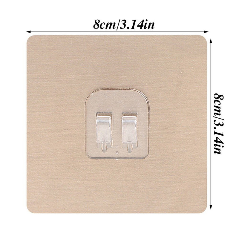 Avaleht Tugev isekleepuv riiulihoidik Harjatud konksuvaba Punch Hook Magic Kleebised Pandla Tugev mittejälgitav liim