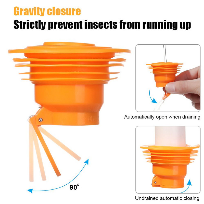 Virtuves izlietnes grīdas drenāžas vārsts Pret smakām izturīgs slazds sifons vannas spraudnis pret smakas smakas izturīgs grīdas dezodorants virtuves rīks