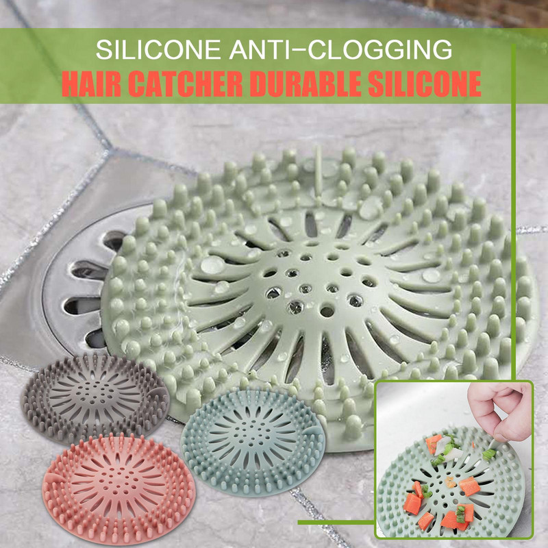 Plaukų gaudyklė, patvarūs silikoniniai plaukų kamščiai, dušo kanalizacijos užvalkalai, kuriuos lengva montuoti ir valyti, skirtas vonios voniai ir komplektui N6k3