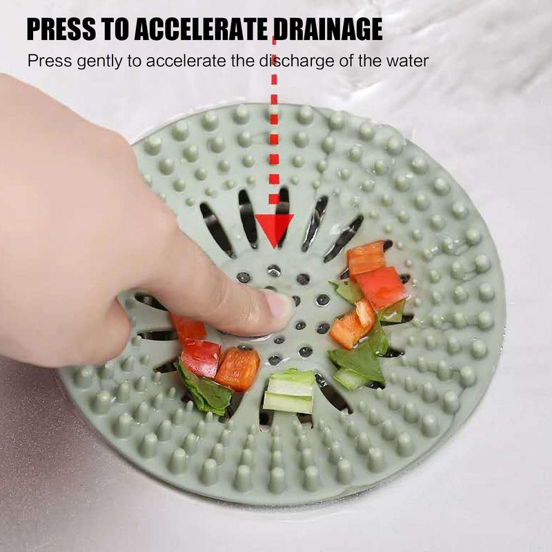 Plaukų gaudyklė, patvarūs silikoniniai plaukų kamščiai, dušo kanalizacijos užvalkalai, kuriuos lengva montuoti ir valyti, skirtas vonios voniai ir komplektui N6k3