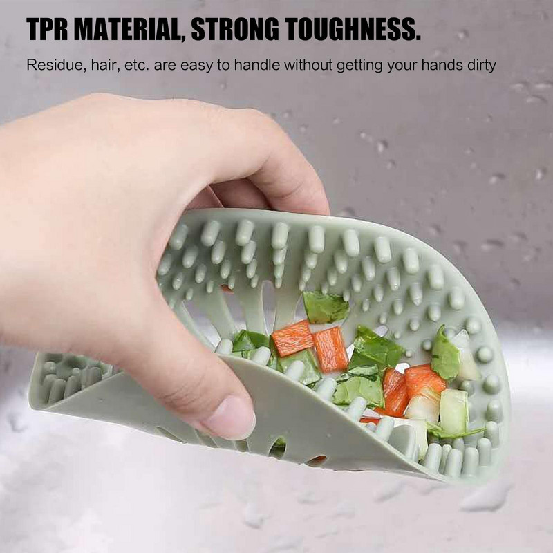 Plaukų gaudyklė, patvarūs silikoniniai plaukų kamščiai, dušo kanalizacijos užvalkalai, kuriuos lengva montuoti ir valyti, skirtas vonios voniai ir komplektui N6k3