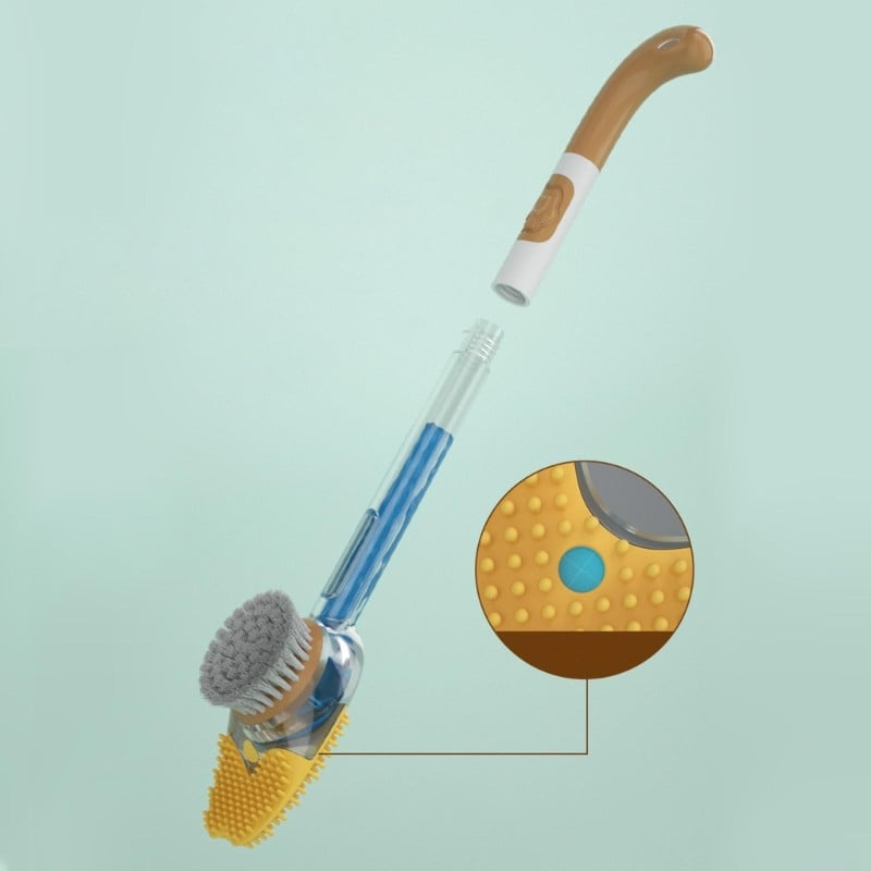 Silikona tualetes birste ar turētāju tualetes podu tīrīšanas birste Tualetes birste ar elastīgiem sariem tualetes tīrīšanas suku
