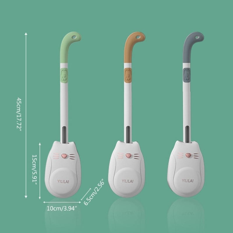 Silikona tualetes birste ar turētāju tualetes podu tīrīšanas birste Tualetes birste ar elastīgiem sariem tualetes tīrīšanas suku