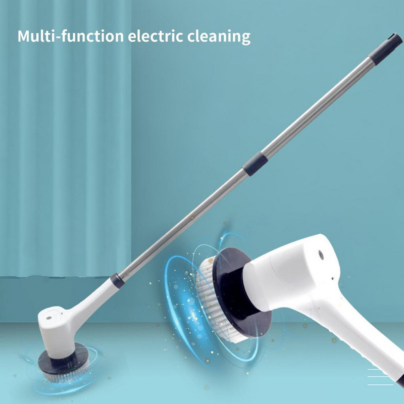 Elektrinis valymo šepetėlis IPX5 vandeniui atsparus šveitimo šepetys, taupantis USB įkrovimo elektrinis besisukantis šveitimo šepetys dulkių valymui