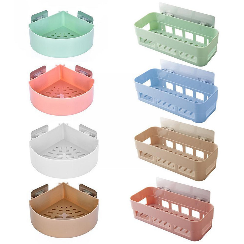 Zidna kupaonska polica za kućanstvo Kupaonica WC Skladištenje Kupaonski stalak Stalak Stalak Punch Skladištenje Besplatno zidno R1i8