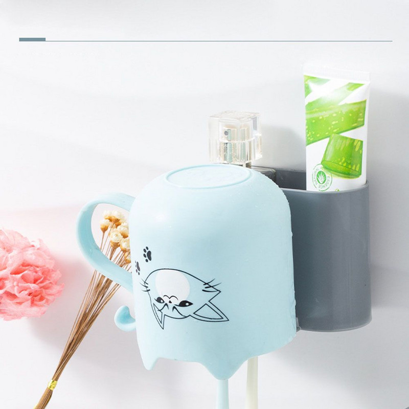 1PC Plastični držač četkice za zube Stalak za pohranu paste za zube Dozator četkice za zube Kupaonski organizator Pribor Kućanski alat