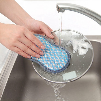 Четка за съдове Двустранна подложка за почистване Почистващи магически гъби за многократна употреба Кърпа Чистачки Дезактивация Кърпи за съдове Кухненски предмети