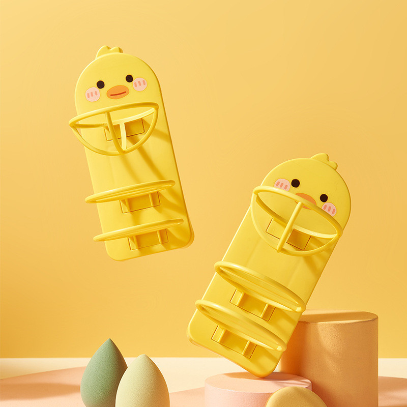 Držač za ljepotu jaja Zidna spužvica za šminku Puff Puff Puff Puff Spremište Beauty Cartoon Prozračna polica za police Nosač