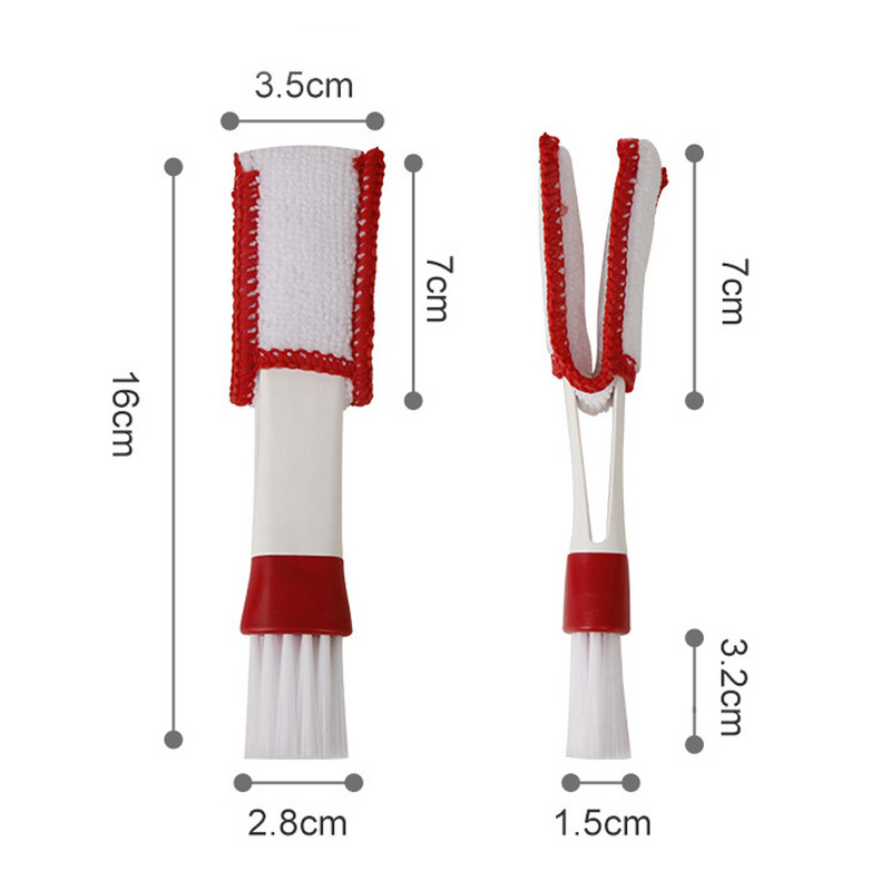 Četka za automobil s dvije glave ABS mikrovlakana Prijenosna mekana četka za čišćenje Uklonjiva Delikatna mala za RV za automobile Kamion SUV