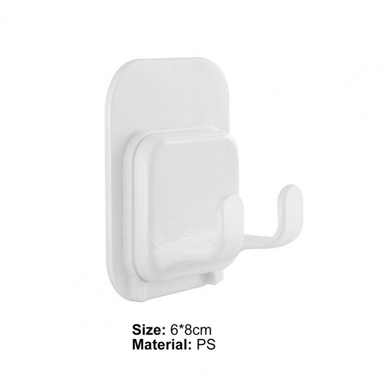 Plastične ljepljive zidne kuke Držač aparata za brijanje Stalak Uslužni tuš Stalak za pohranu Utikač Organizator Vješalica za kapute za dom