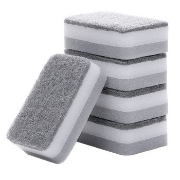 5PCS/Комплект гъби за почистване на съдове Двустранни четки за почистване на кухня Домакински подложки за гъби за миене Инструменти за почистване на кухня