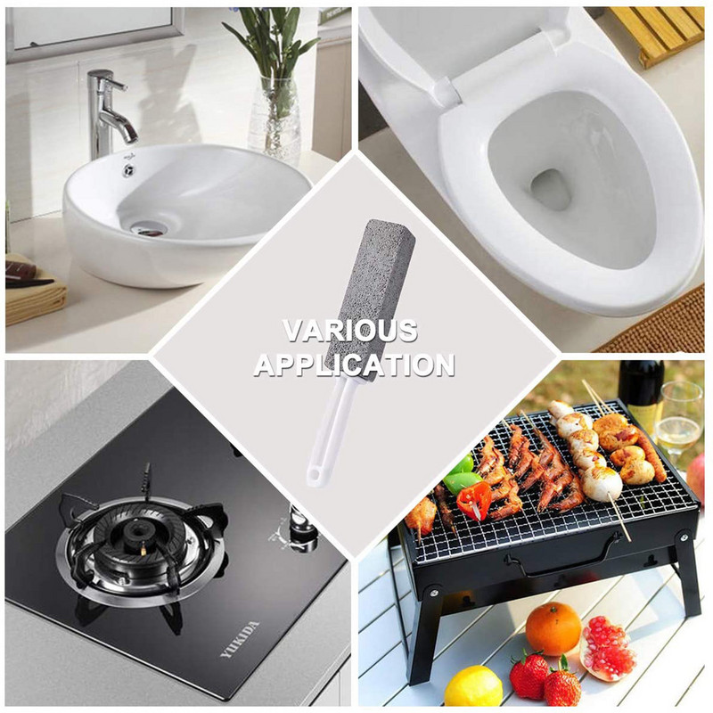 WC četka, kućansko sredstvo za čišćenje WC školjke Jednobojno praktično sredstvo za uklanjanje mrlja od kamenca s dugom plastičnom ručkom