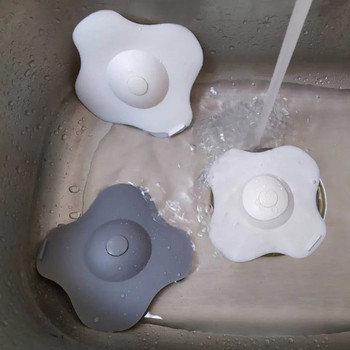 Запушалка за дренажна вода Гумен кръг Силиконова цедка за мивка Филтърна запушалка Подов канал Коса Запушалка за кухненски мивка CF-88