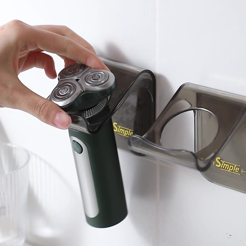 Pie sienas stiprināms elektriskais skuveklis, skuvekļa turētājs, līmējams zobu birstes statīvs mājas guļamistabai vannas istabas daudzfunkciju