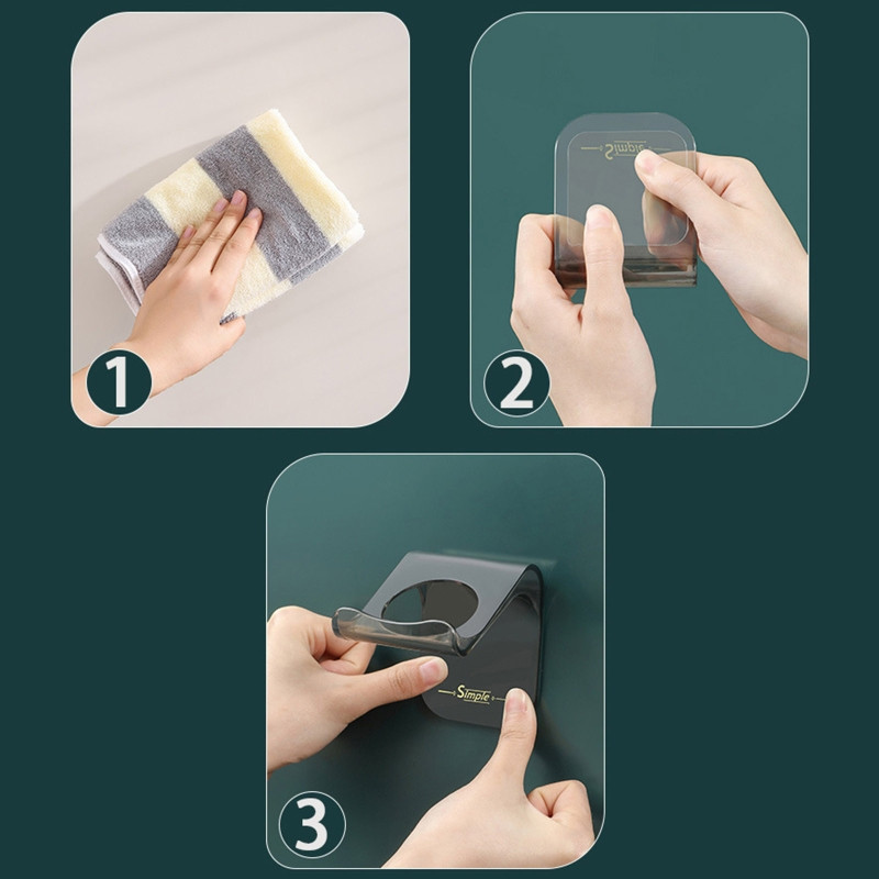 Pie sienas stiprināms elektriskais skuveklis, skuvekļa turētājs, līmējams zobu birstes statīvs mājas guļamistabai vannas istabas daudzfunkciju